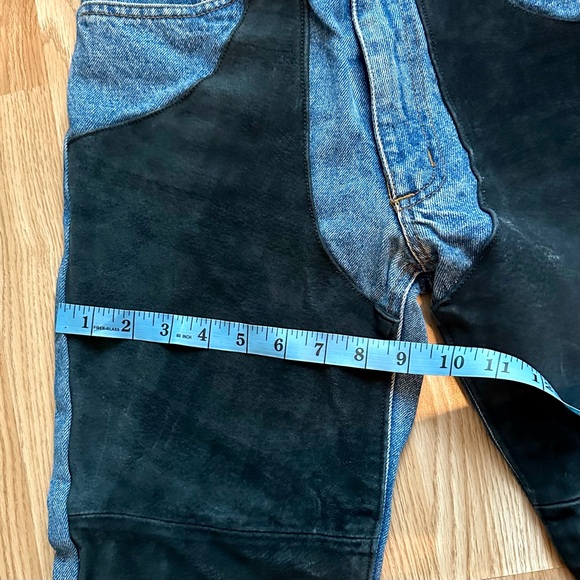 1980s Seruchi Suede Chaps-Style Jeans - Picture 6 of 13